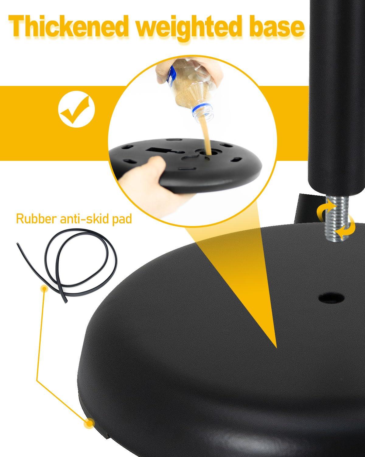 Adjustable Sign Holder Stand 8.5x11 inch,Pedestal Floor Signage Standing Holder with Heavy Duty Base, Aluminum Snap Open Frame Display for Business Restaurant, Mall,Schools-1 Pack