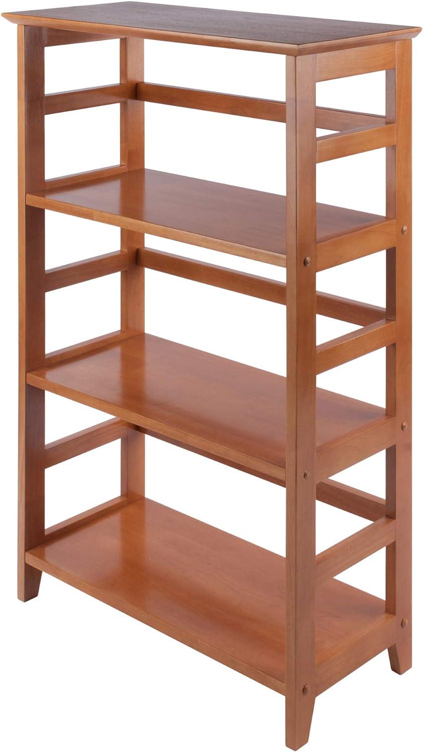 42" Honey Pine Wood 3-Tier Studio Bookshelf