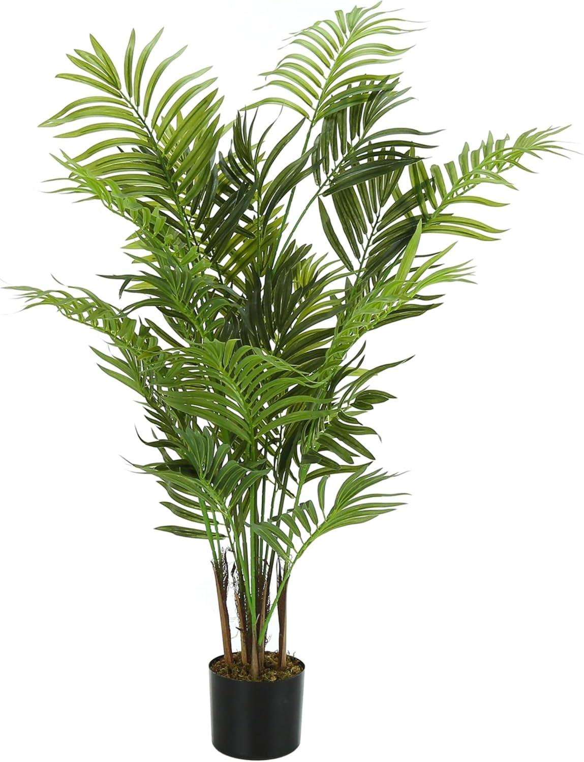 Maynard 47.25'' Faux Areca Palm Plant in Cement Pot