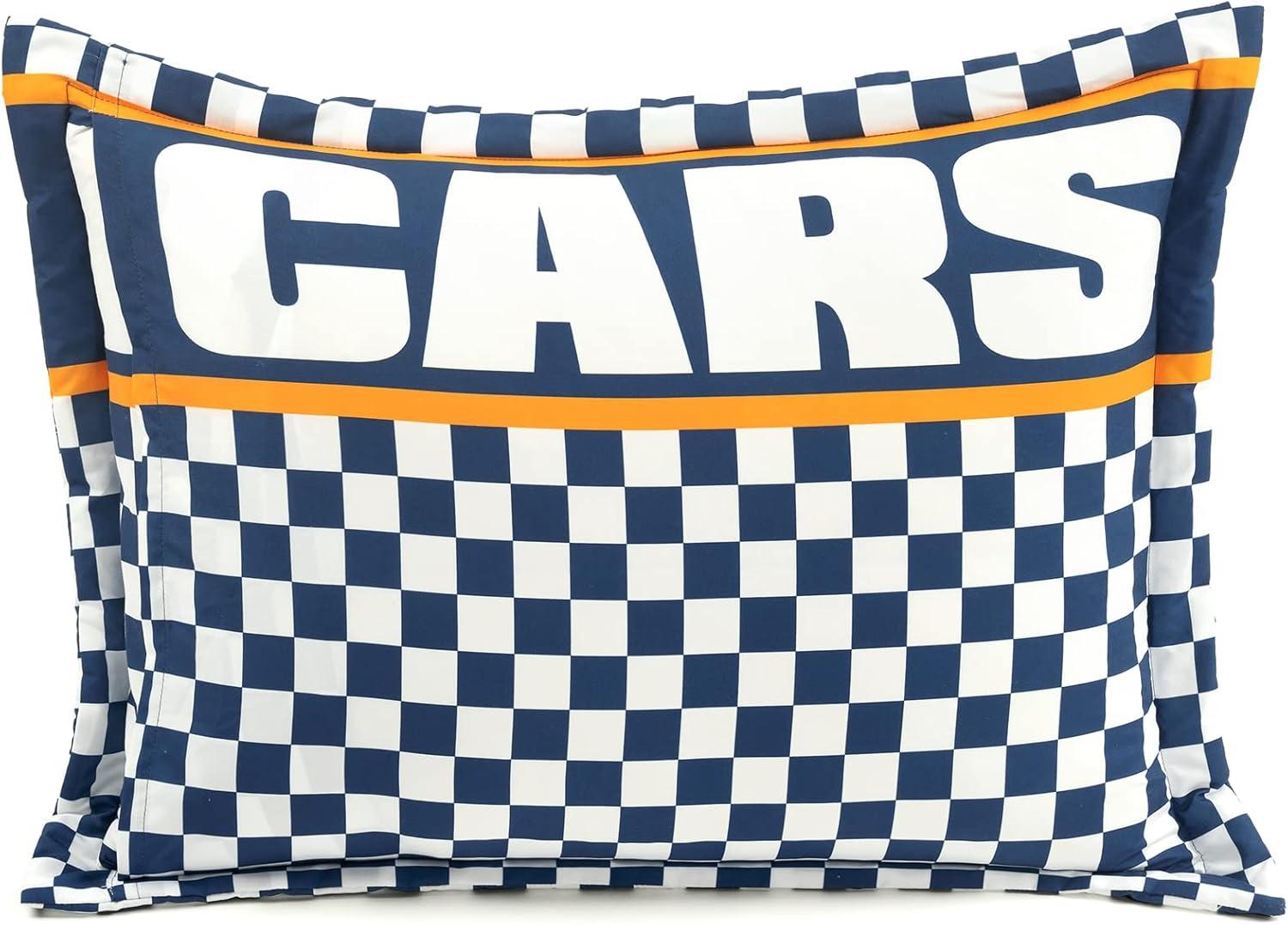 Racing Cars Reversible Oversized Comforter Navy (Set of 4)