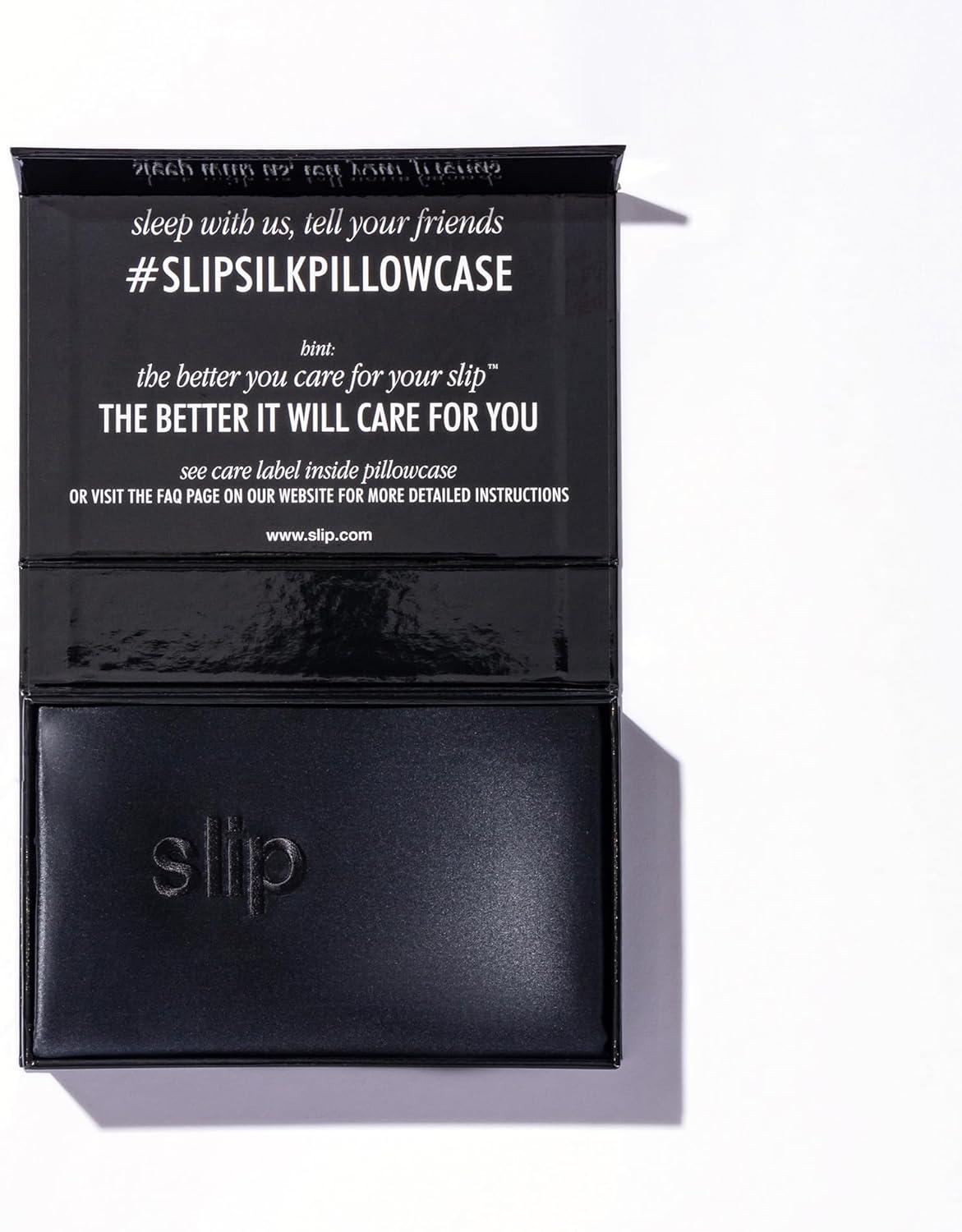 Slip Pure Silk Pillowcase Bedding, Black, Queen