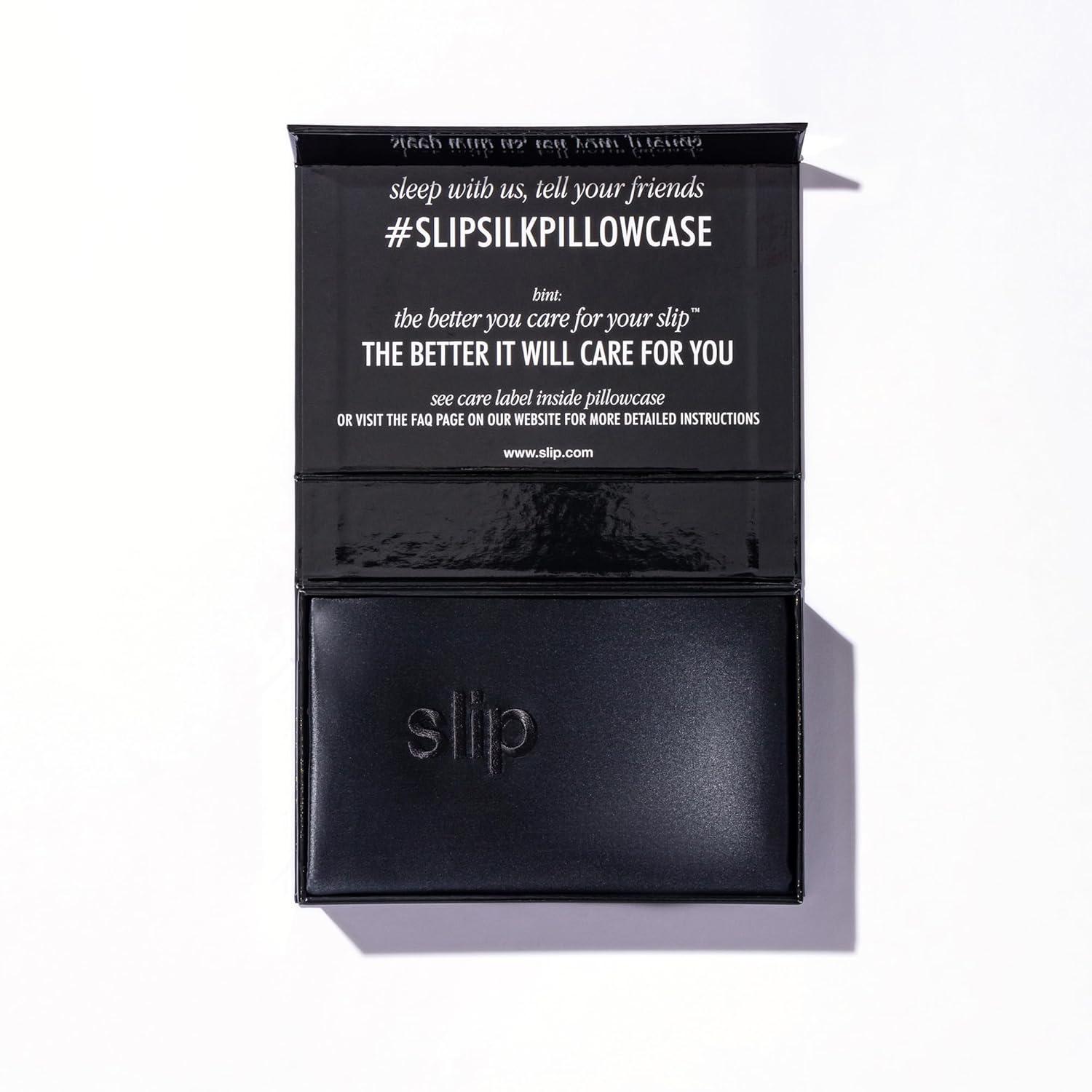 Slip Pure Silk Pillowcase Bedding, Black, Queen