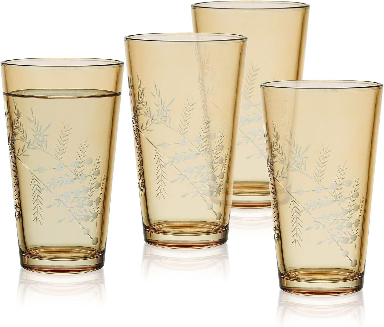 Fitz and Floyd Wildflower Highball Glasses