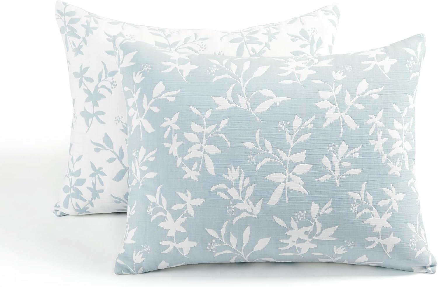 Lush Decor Floral Jacquard Reversible Soft Matelassé Quilt 3Pc Set