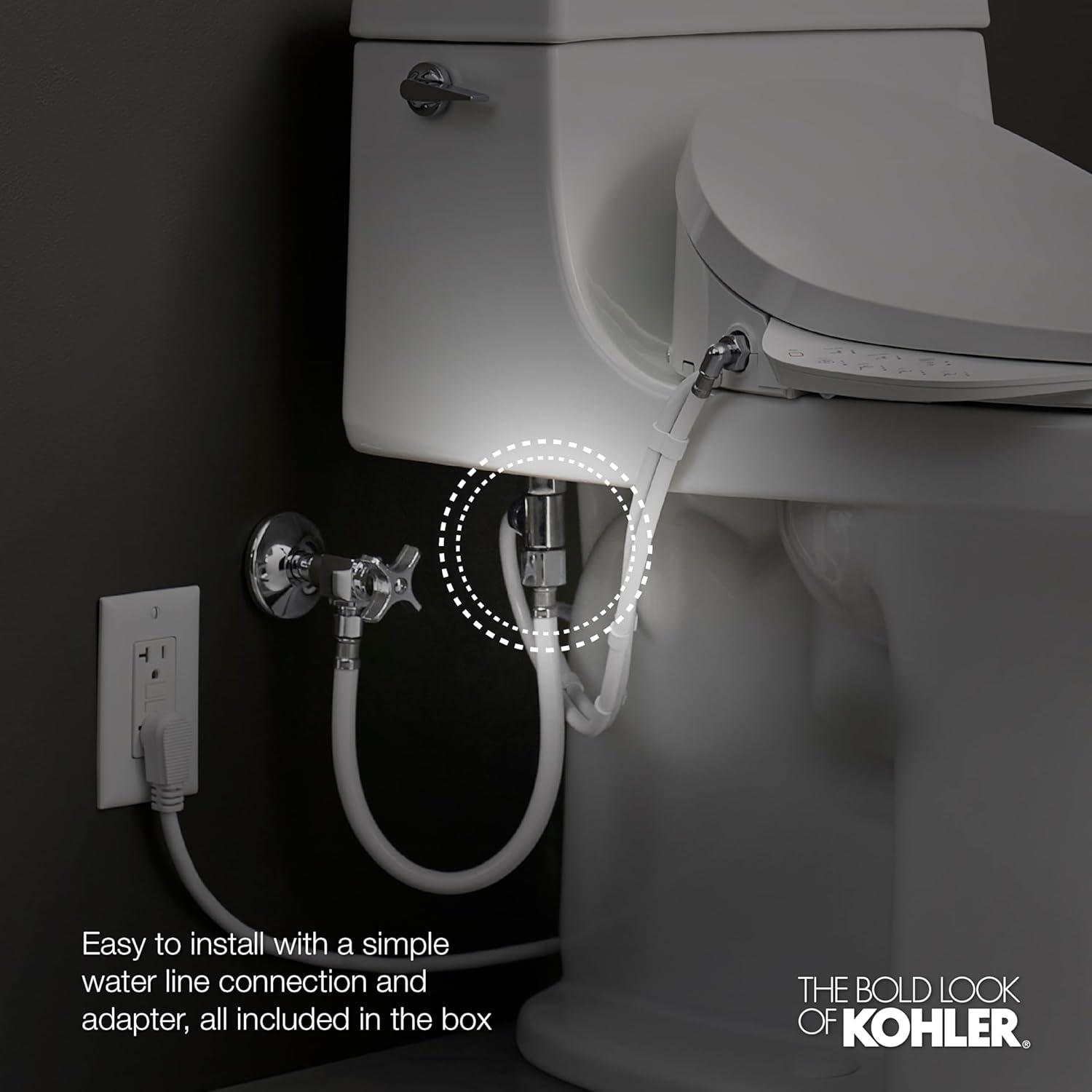 Kohler Purewash E580 Elongated Bidet Toilet Seat K-32330-0