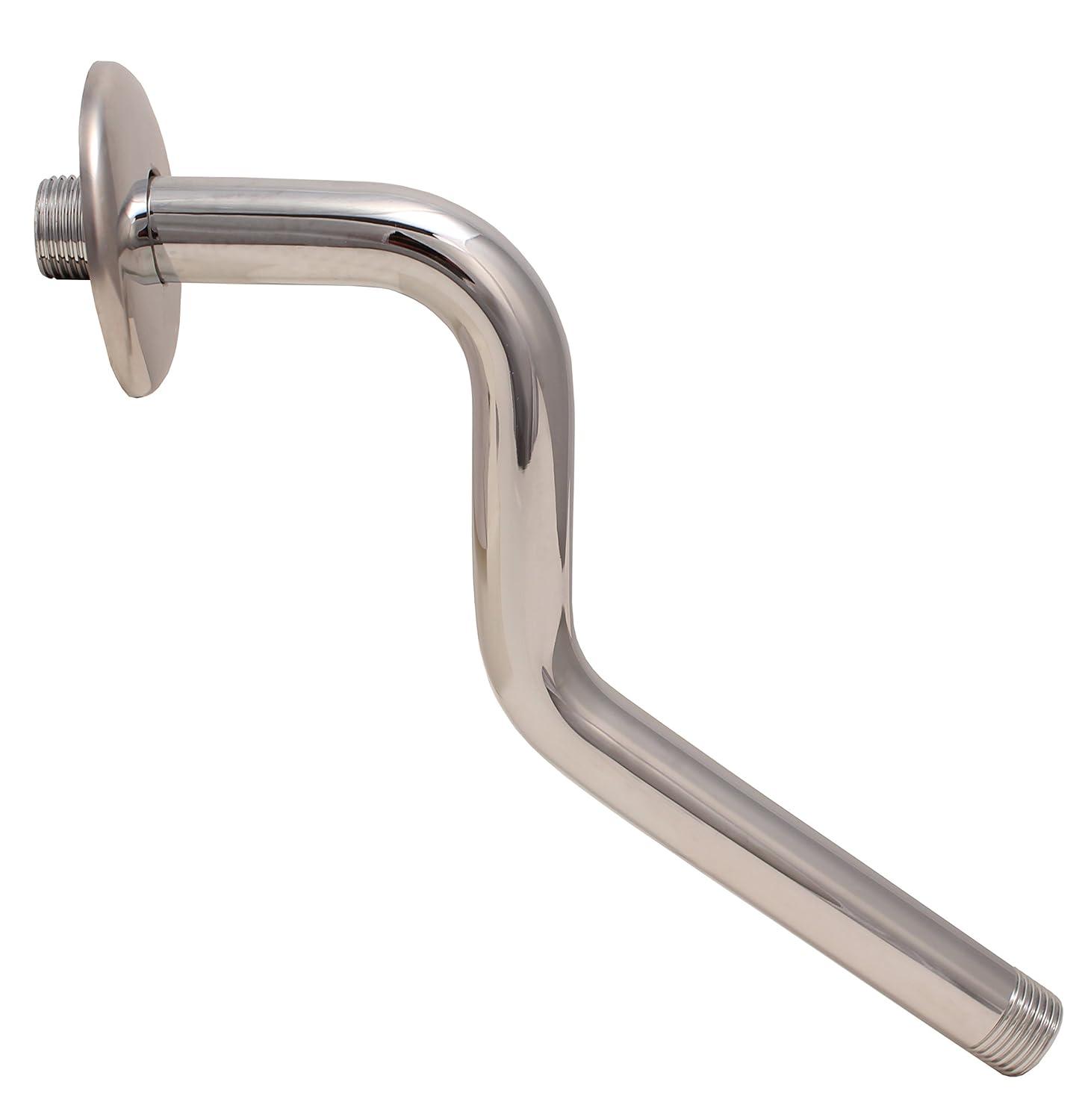 PlumbUSA Pipe and Plumbing Tubing Z-Style Shower Arms with Flanges,7 Inch