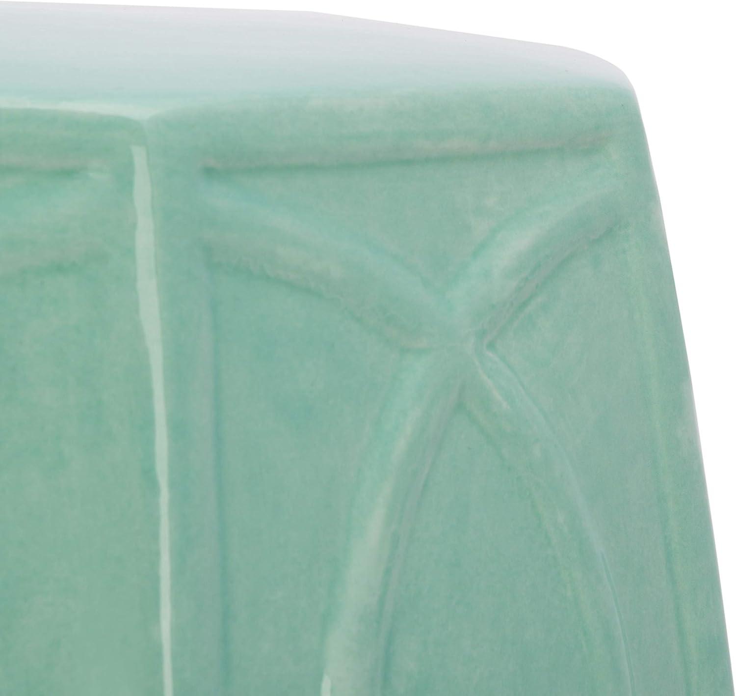 Kameko Ceramic Garden Stool - Blue - Safavieh.