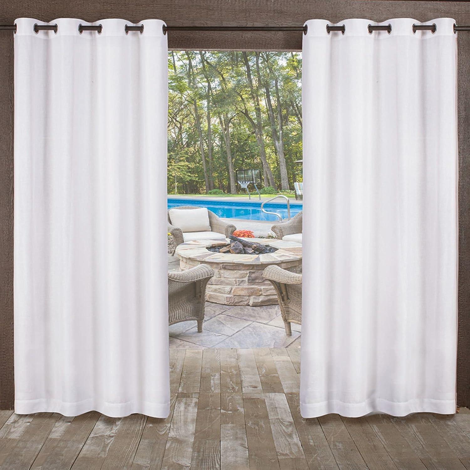 Winter White Sheer Polyester Grommet Top Window Panels, 54" x 96"