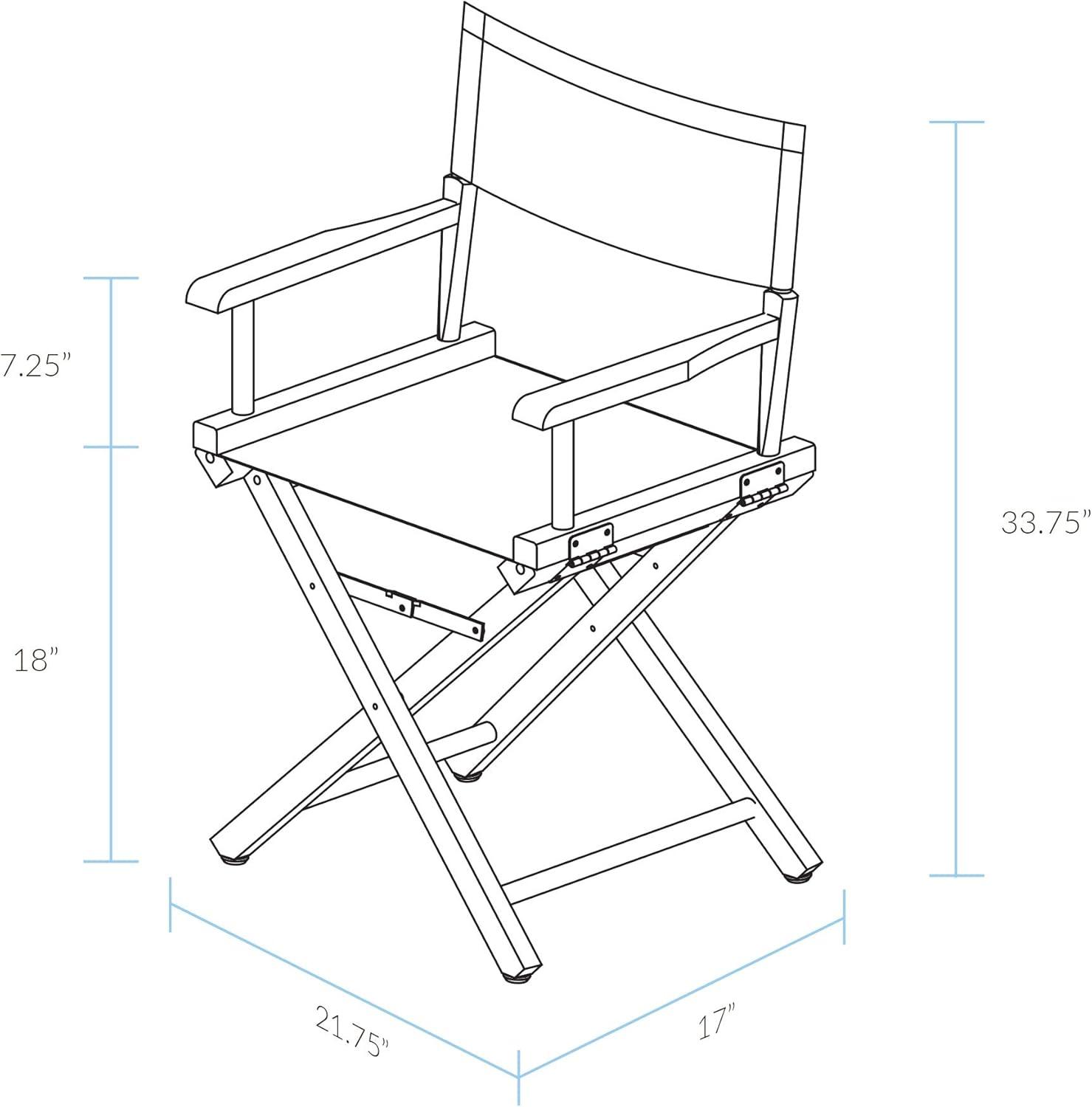 Honey Oak Frame Director's Chair with Burgundy Canvas, 18"