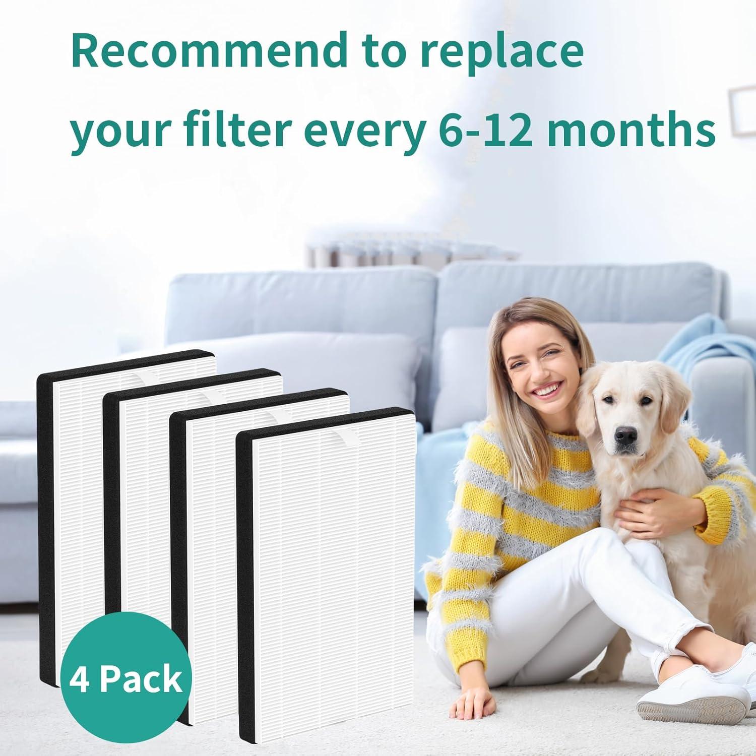 Premium HEPA Replacement Filter Pack for Air Purifiers