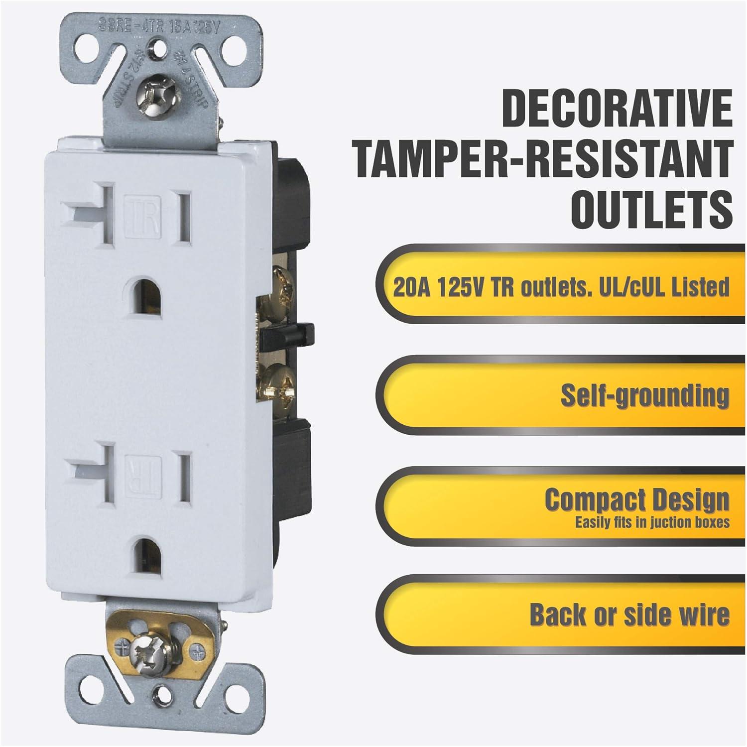 20 Tamper Resistant Decorator Outlet