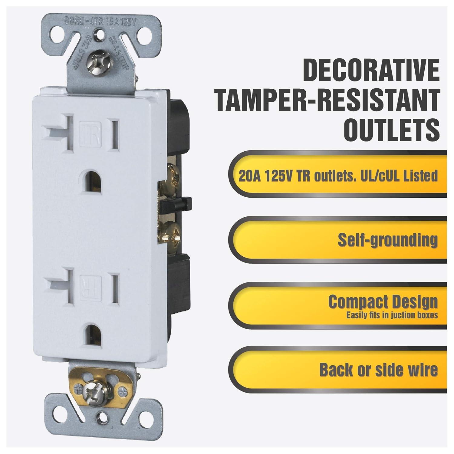 20 Tamper Resistant Decorator Outlet