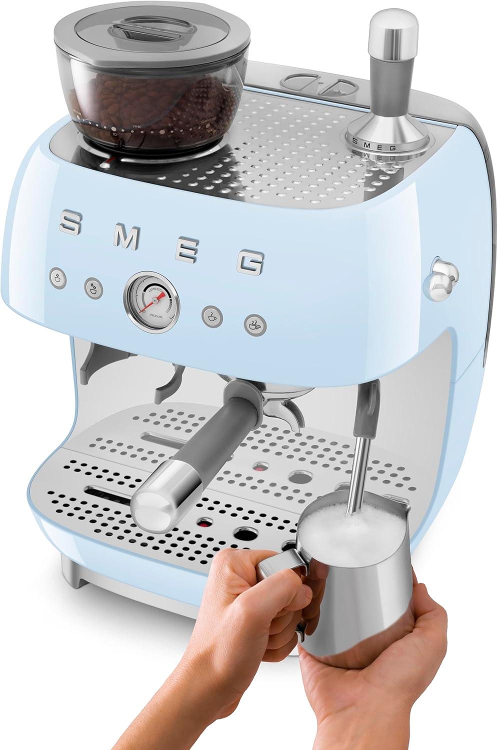 SMEG SMEG 50's Retro Style Semi-Automatic Espresso Coffee Machine with Grinder