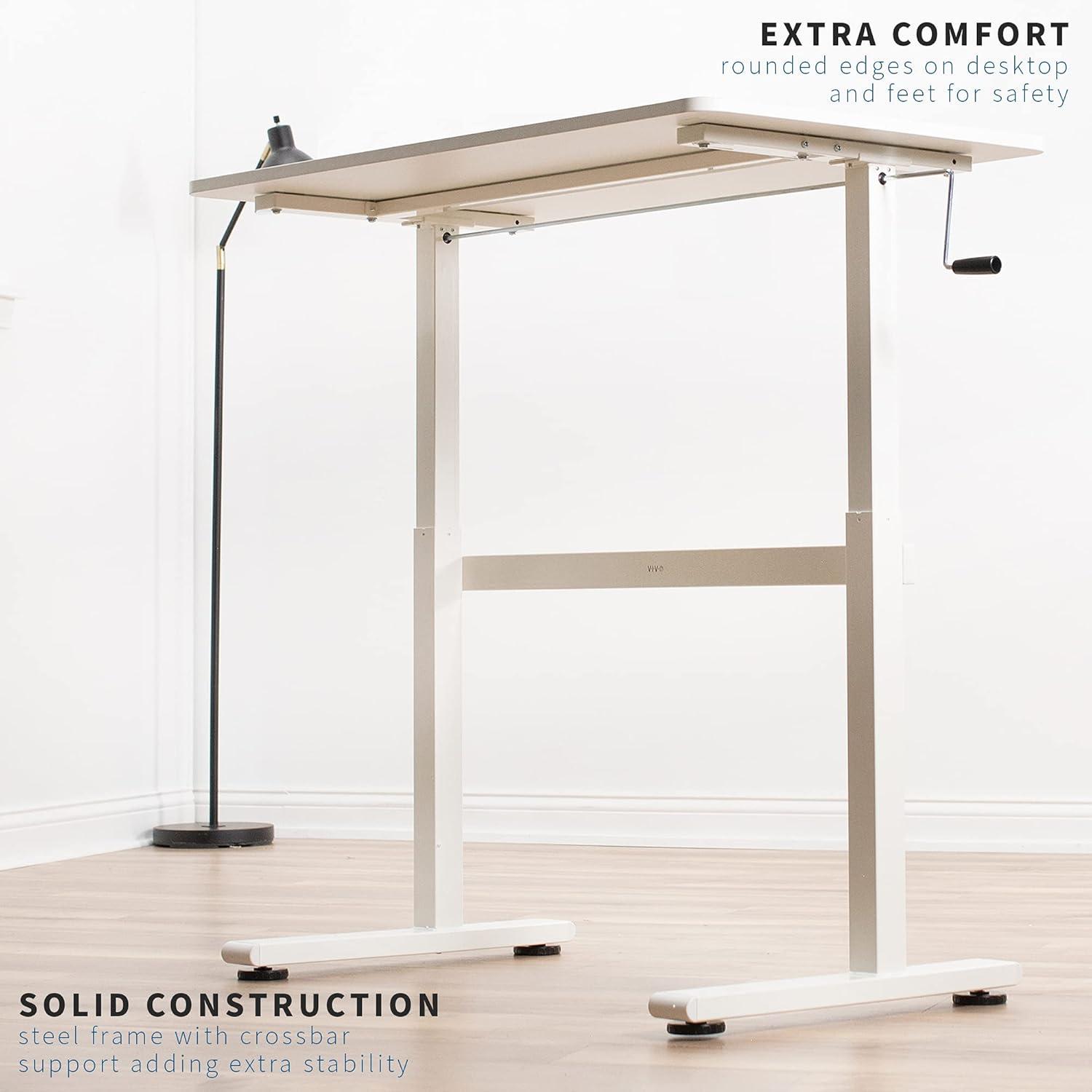 43in x 24in Manual Height Adjustable Desk