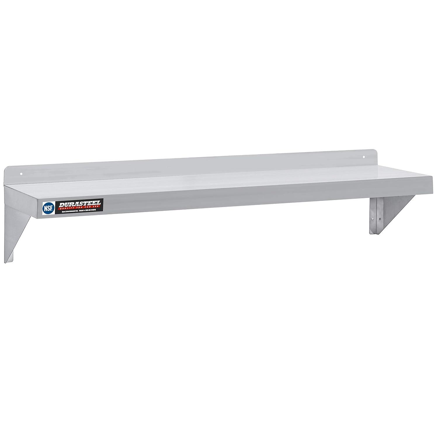 Stainless Steel Wall Shelf - 48" Wide x 14" Deep Commercial Grade - NSF Certified