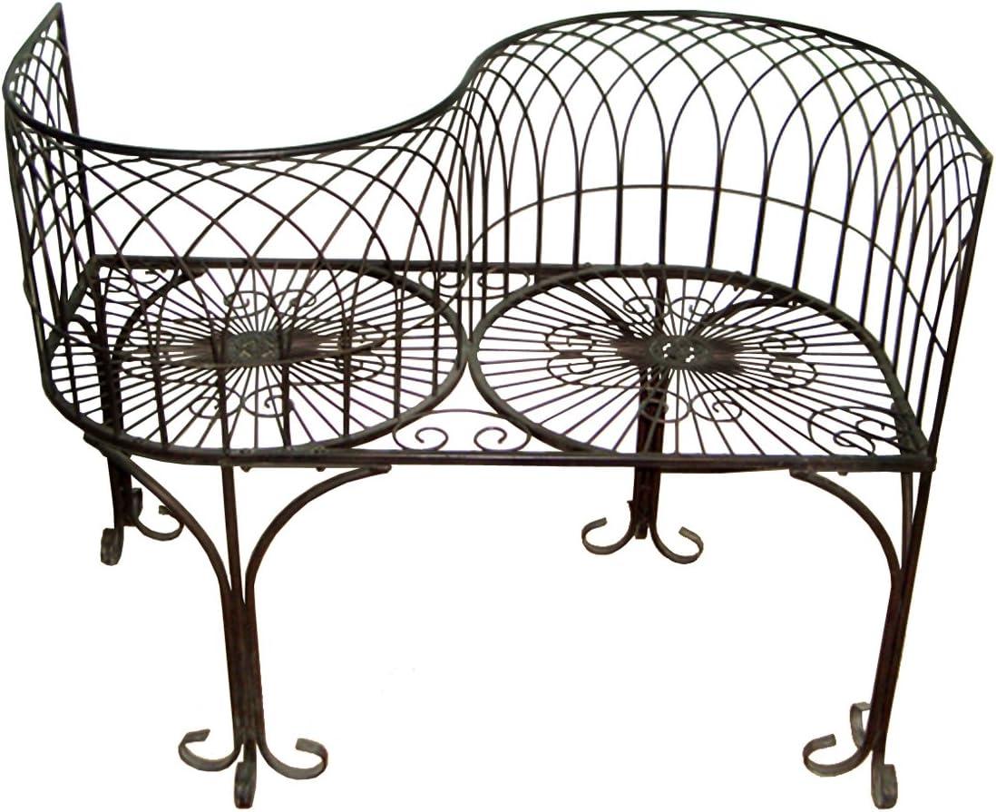 Design Toscano Tete a Tete Kissing Metal Garden Bench