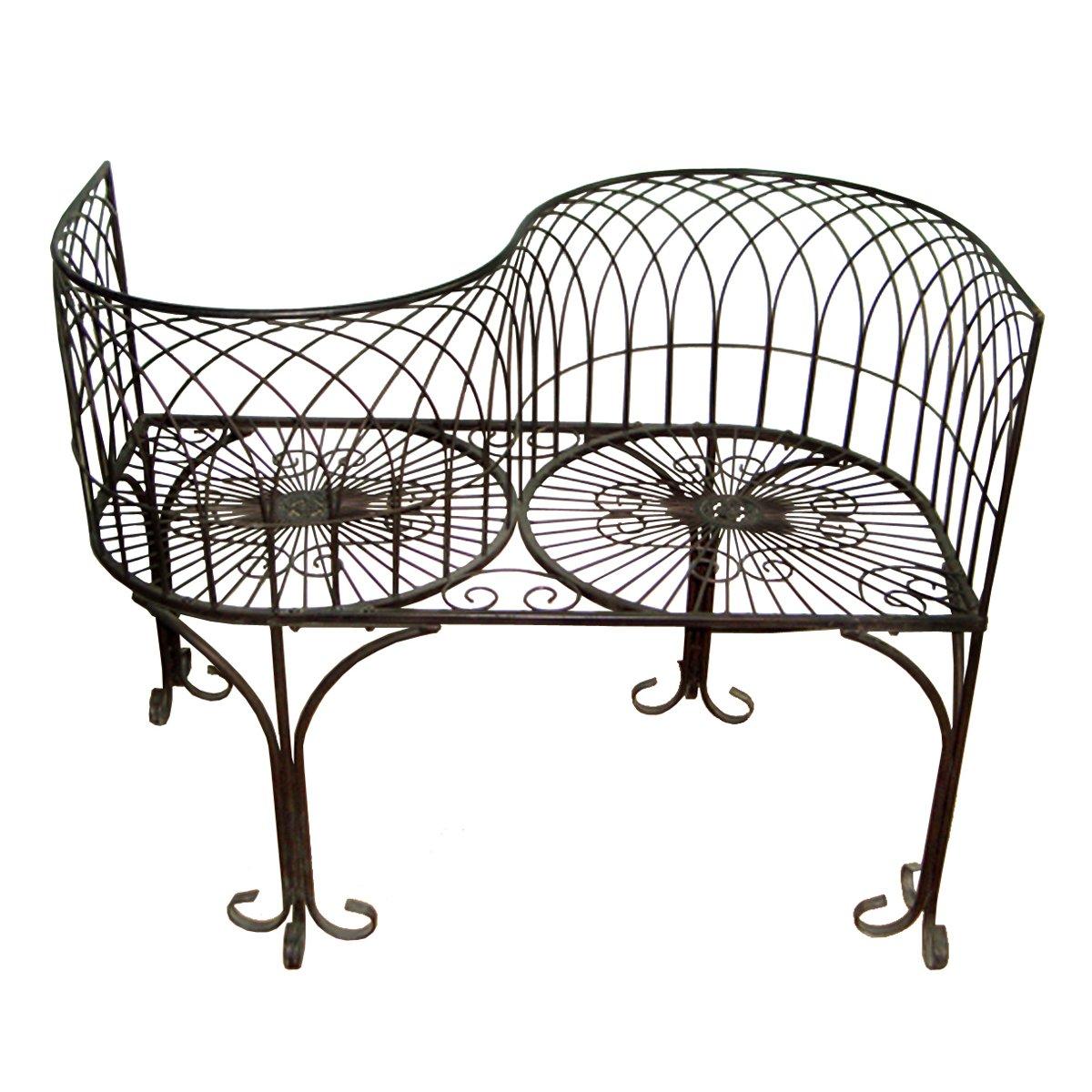 Design Toscano Tete a Tete Kissing Metal Garden Bench