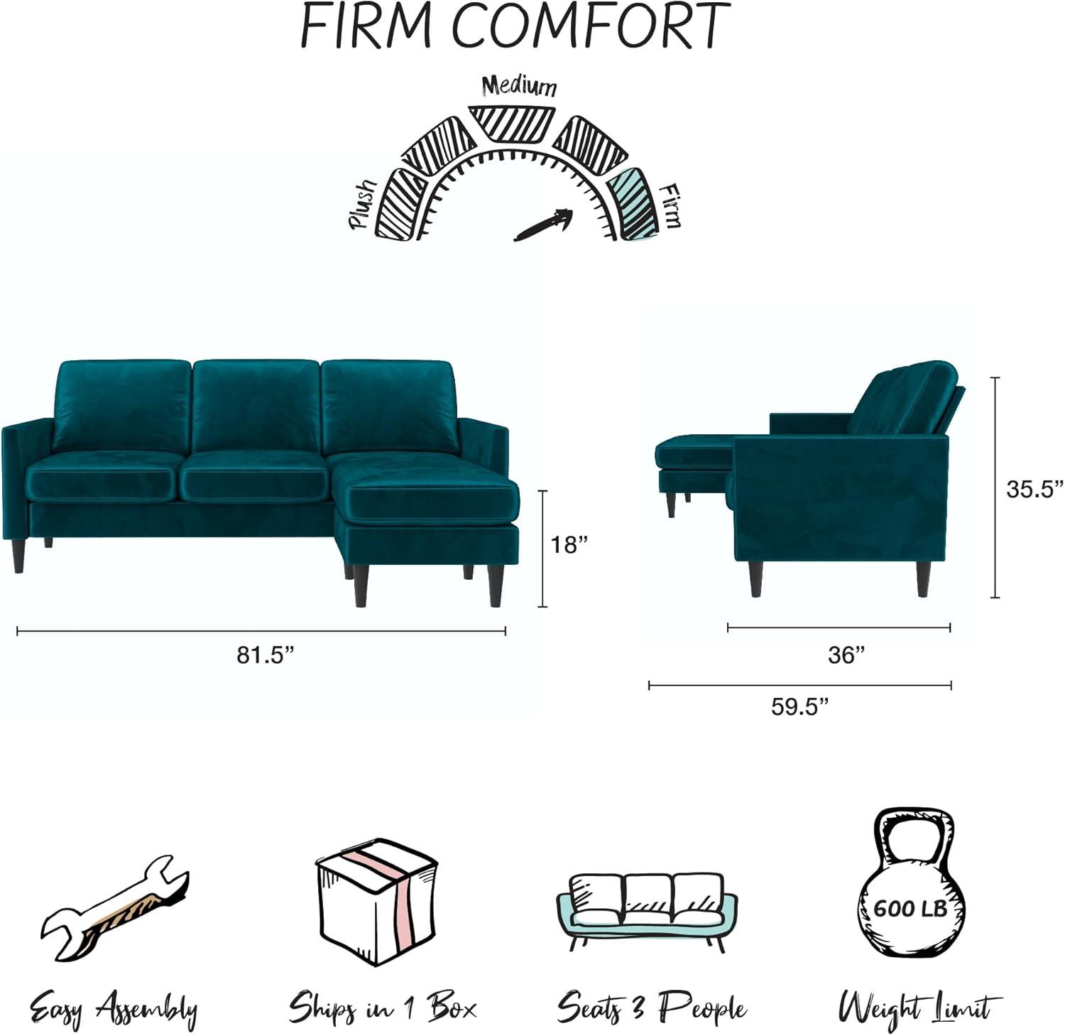 Winston 81.5" Wide Reversible Sofa & Chaise with Ottoman