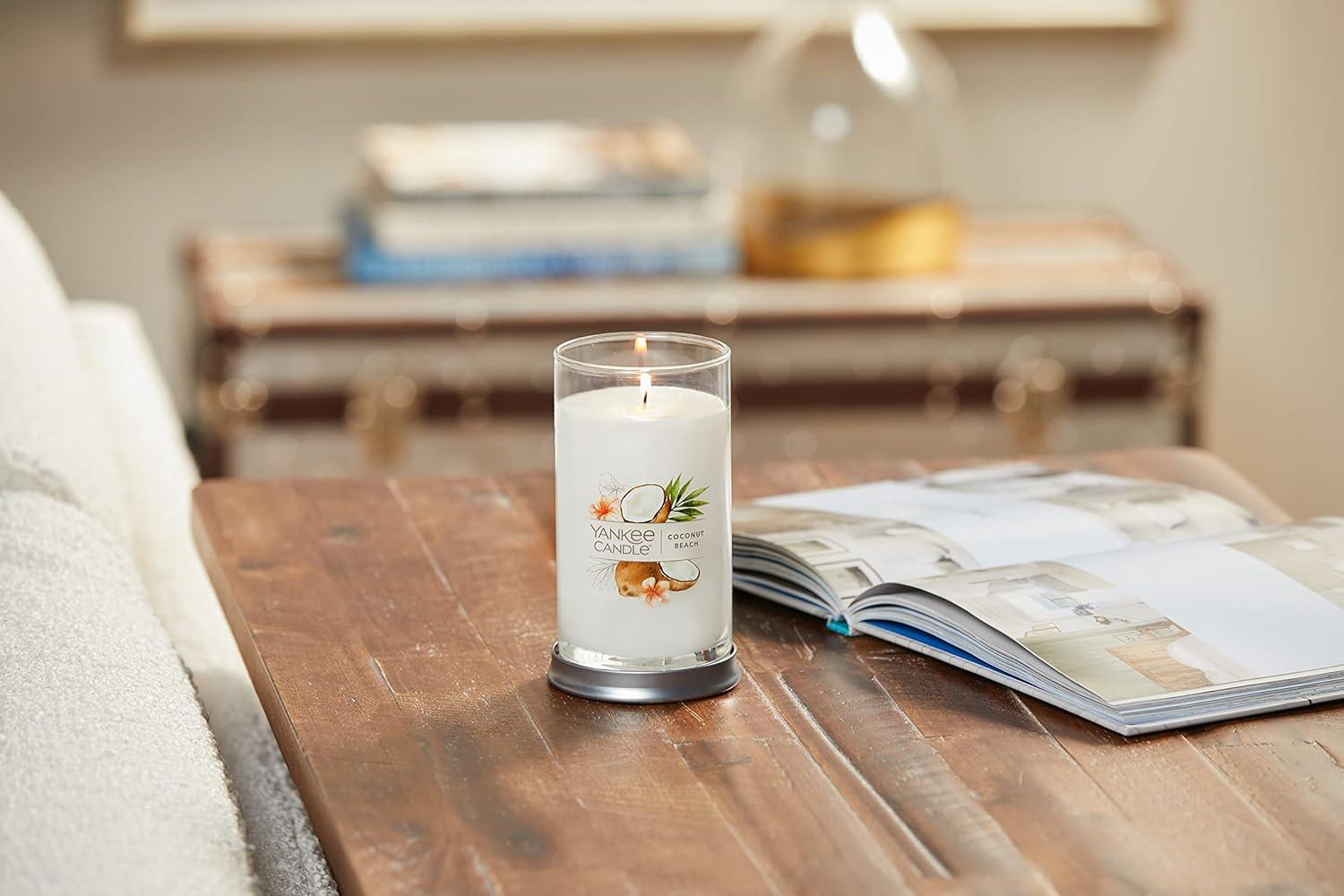 White Soy Scented Medium Pillar Candle