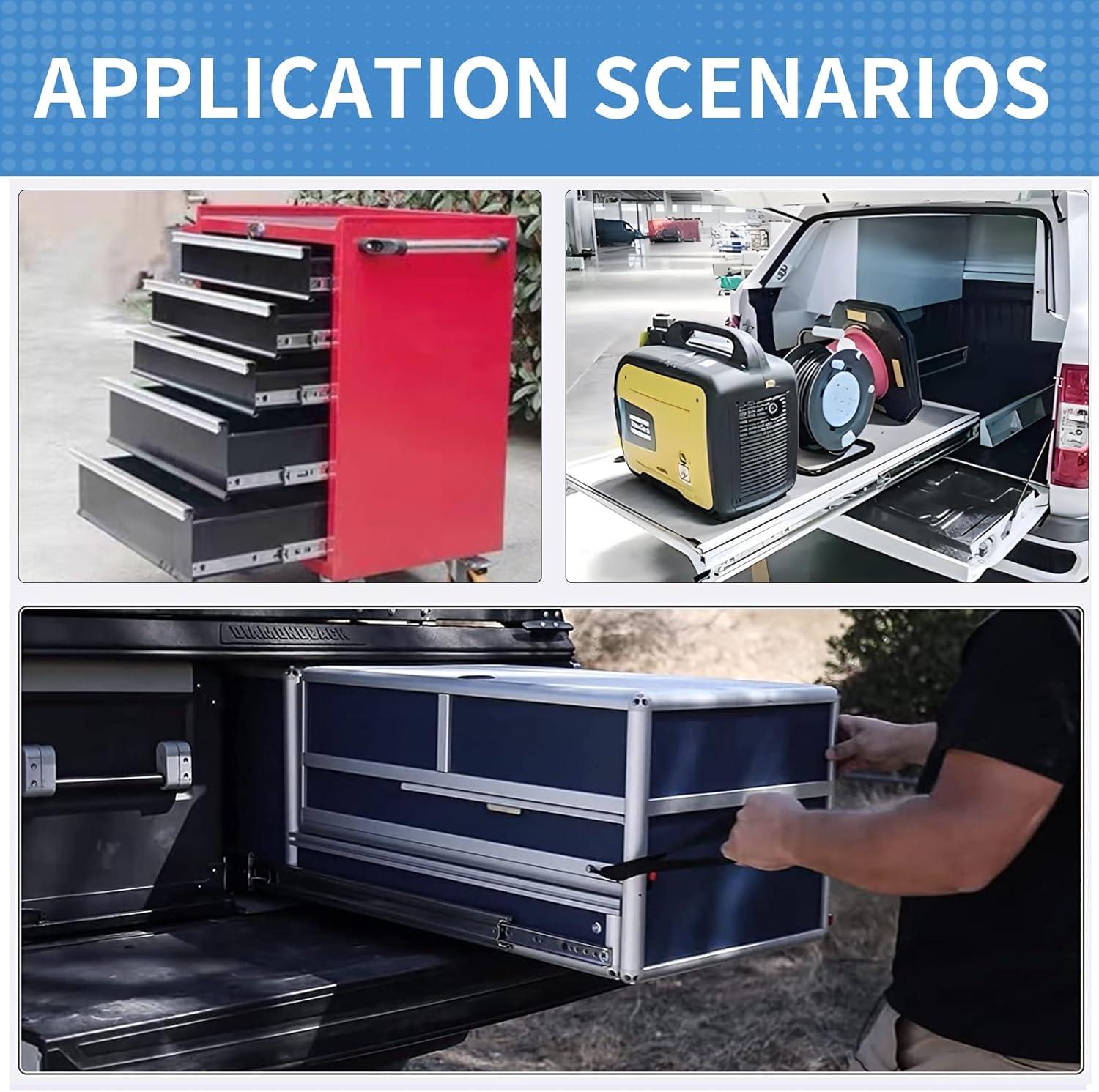 12 inch Drawer Slides 4 Pairs (8pcs) Soft Self Close Full Extension Ball Bearing Drawer Rails Side Mount Metal Dresser Runners for File Cabinet Trash Can Kitchen Wardrobe Glides 12" 100 LB Capacity