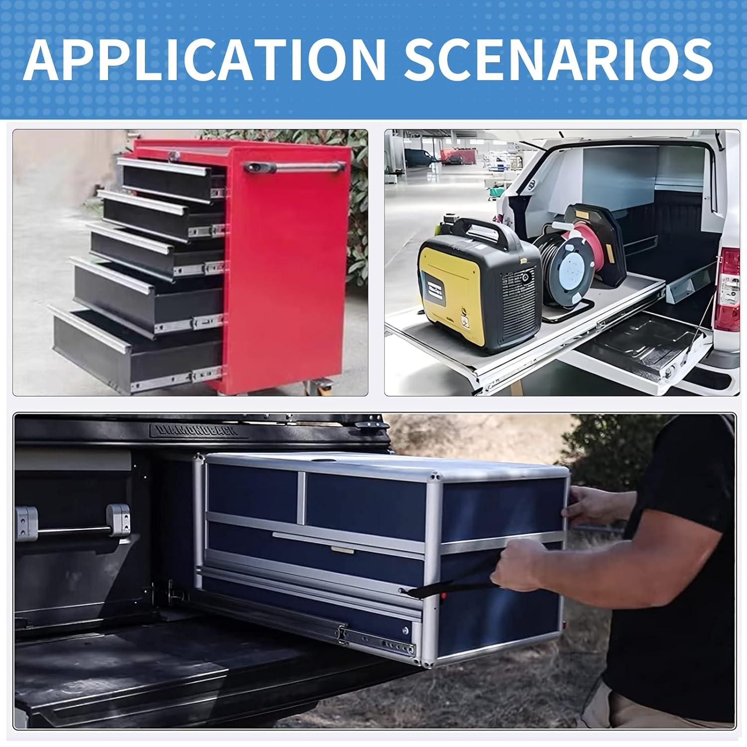 12 inch Drawer Slides 4 Pairs (8pcs) Soft Self Close Full Extension Ball Bearing Drawer Rails Side Mount Metal Dresser Runners for File Cabinet Trash Can Kitchen Wardrobe Glides 12" 100 LB Capacity