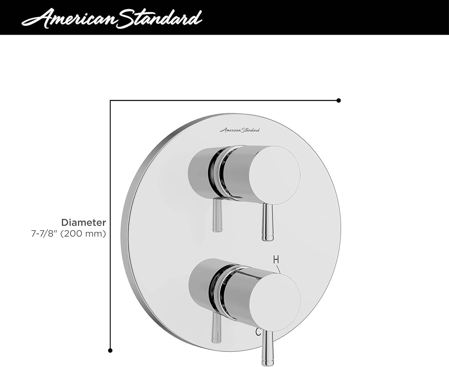 Brushed Nickel 2-Handle Integrated Shower Diverter Trim