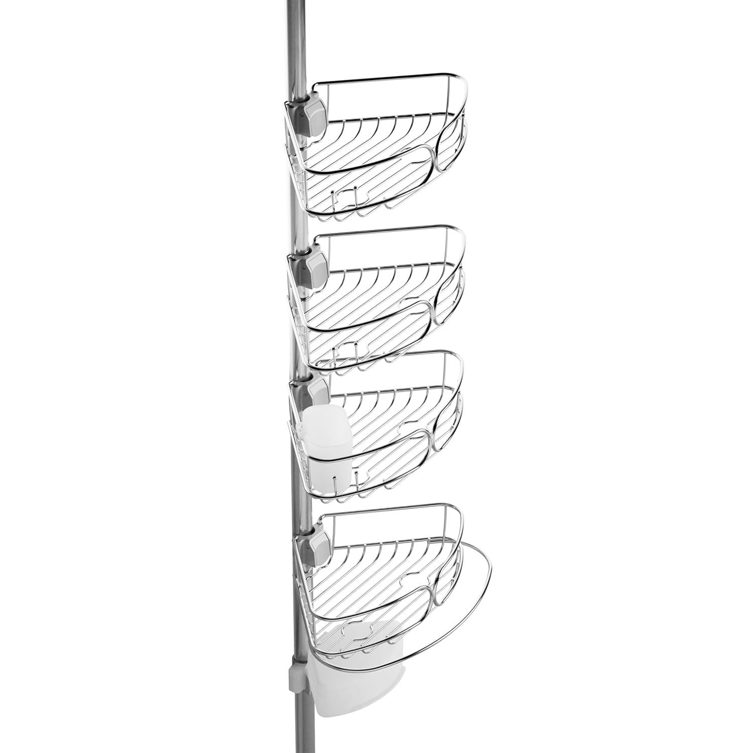 Rebrilliant Gare Tension Pole Stainless Steel Shower Caddy