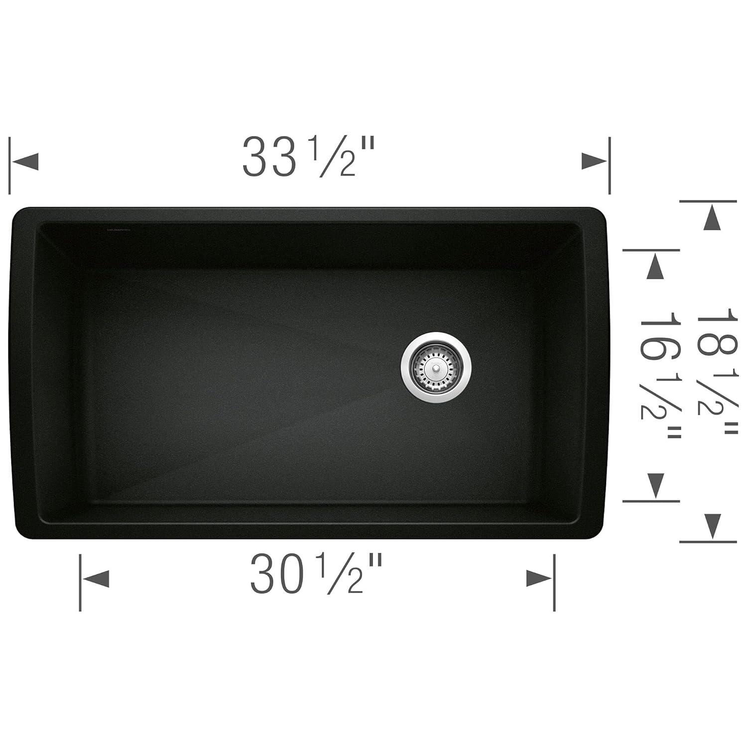 Diamond SILGRANIT 33" Super Single Undermount Kitchen Sink