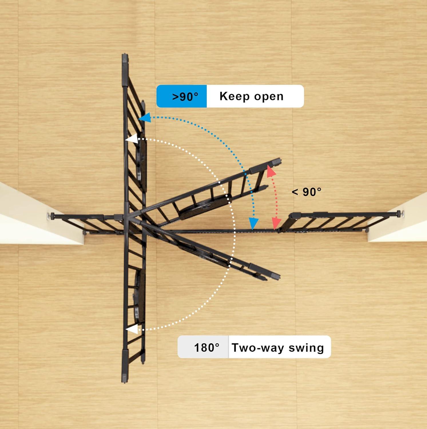 Baby Gates with Cat Door - Auto Close 29.5"-48.4" Safety Metal Dog Pet Gate for Doorway, Stairs, House, Walk Through Child Gate with Pet Door, includes 4 Wall Cups and 2 Extension Pieces