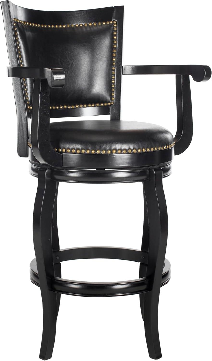 Gitano Swivel Bar Stool - Black - Safavieh