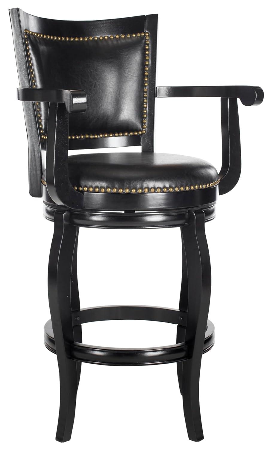 Gitano Swivel Bar Stool - FOX7009 - Black - Safavieh Couture