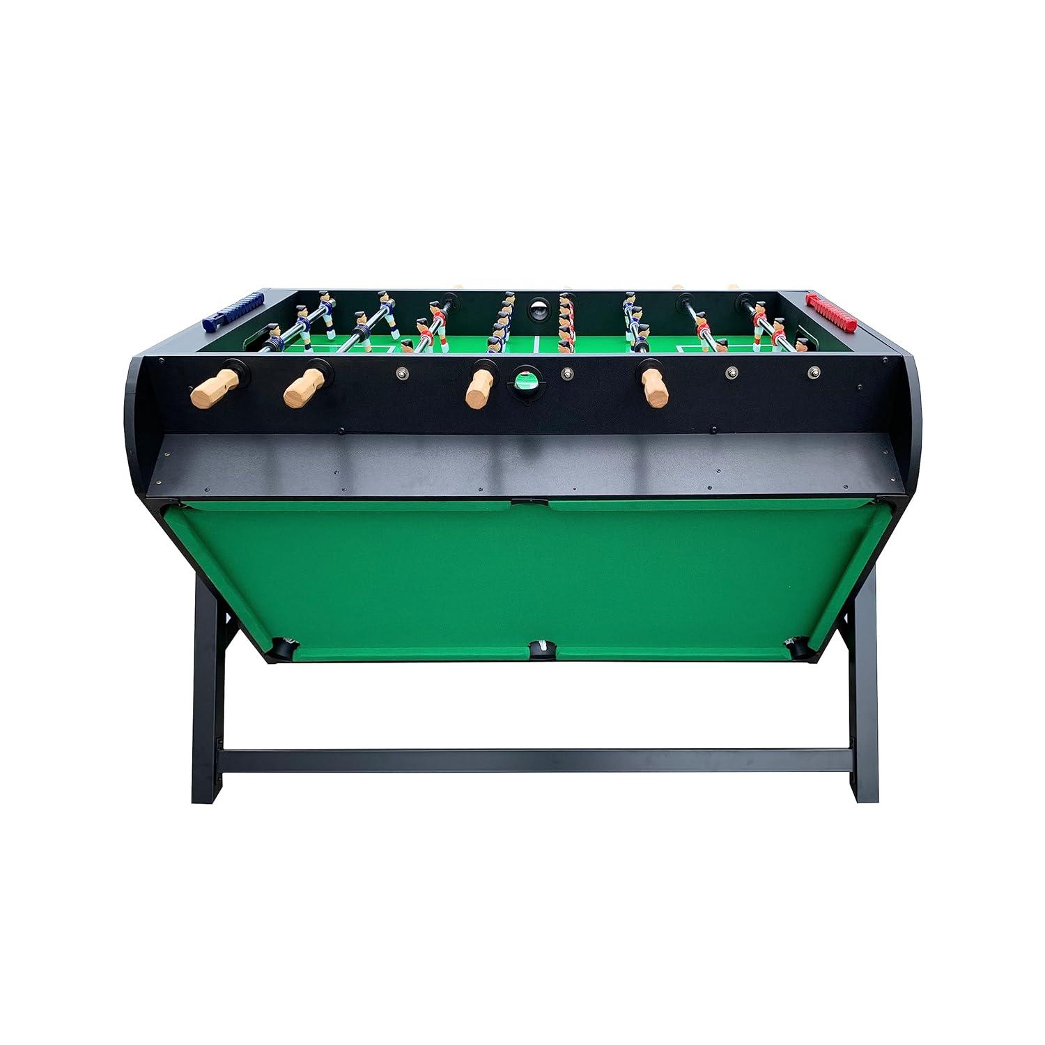 KICK Foosball Tables KICK Triplex 55″ Telescopic Rods 3-in-1 Swivel Multi Game Table Set for Game Room, Friends & Family