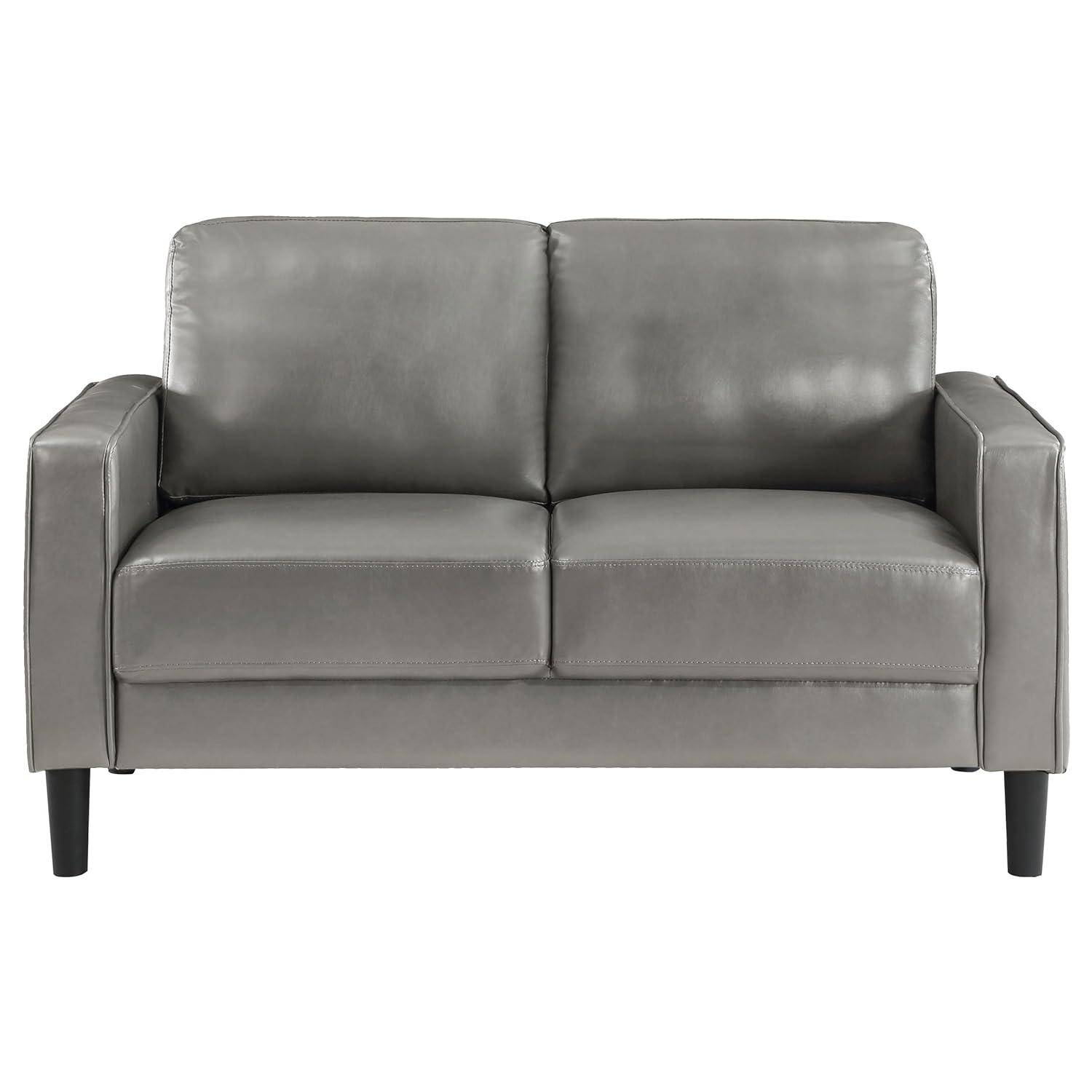 Alma Ruth 3-Piece Upholstered Track Arm Sofa Set Grey