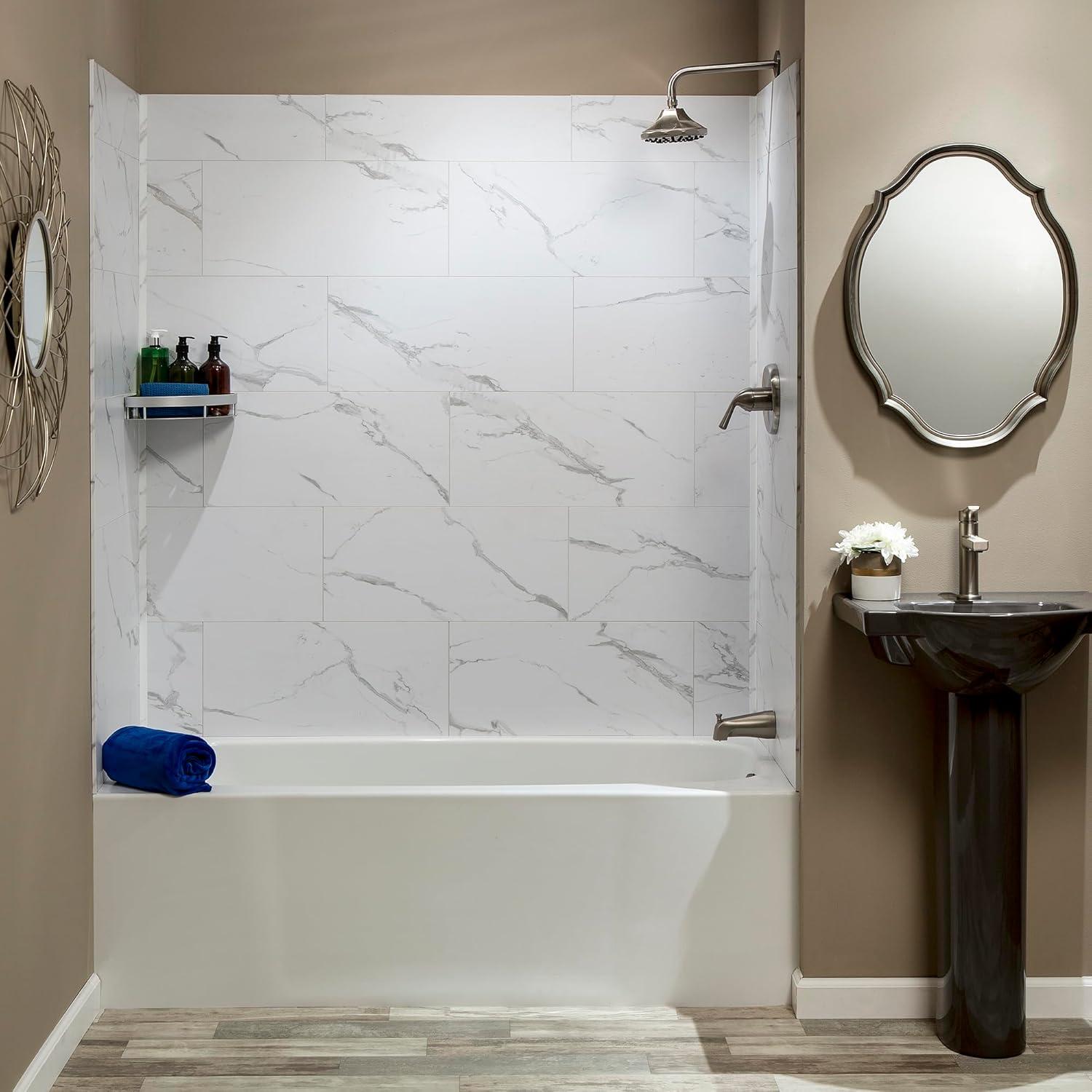 Palisade 23.2 in. x 11.1 in. Tile Shower and Tub Surround Kit