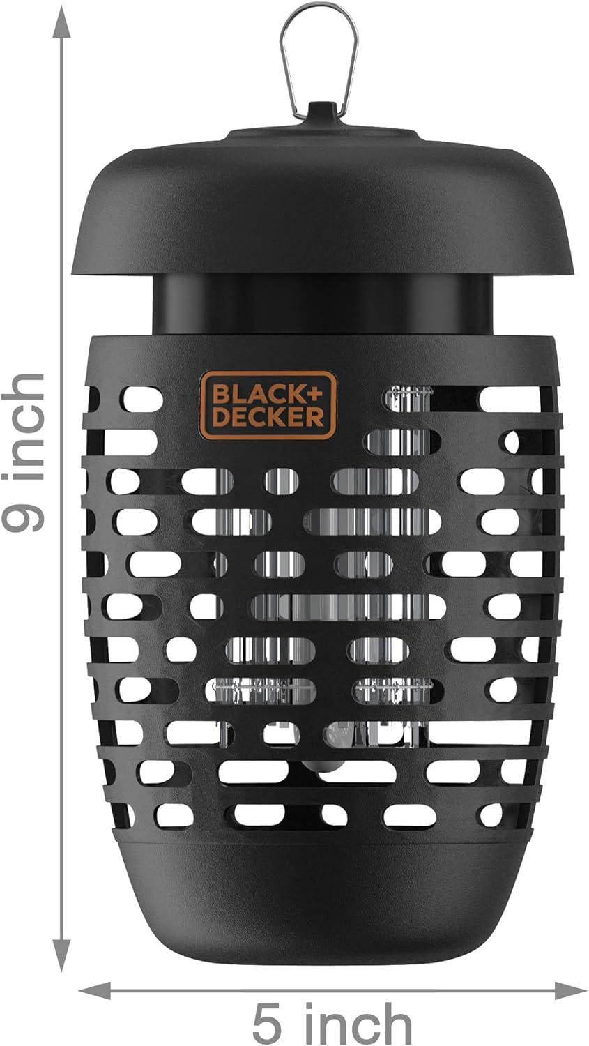 Black Electric Lantern Bug Zapper with UV Light, 2 Pack