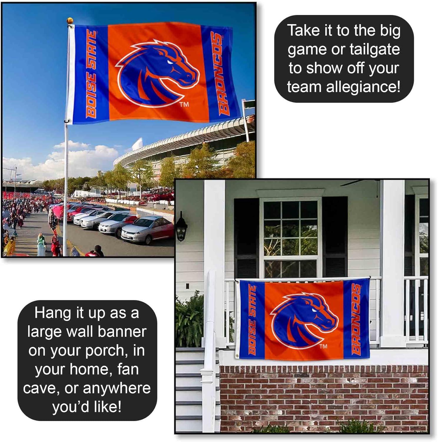 Boise State Broncos Blue and Orange Polyester Garden Flag