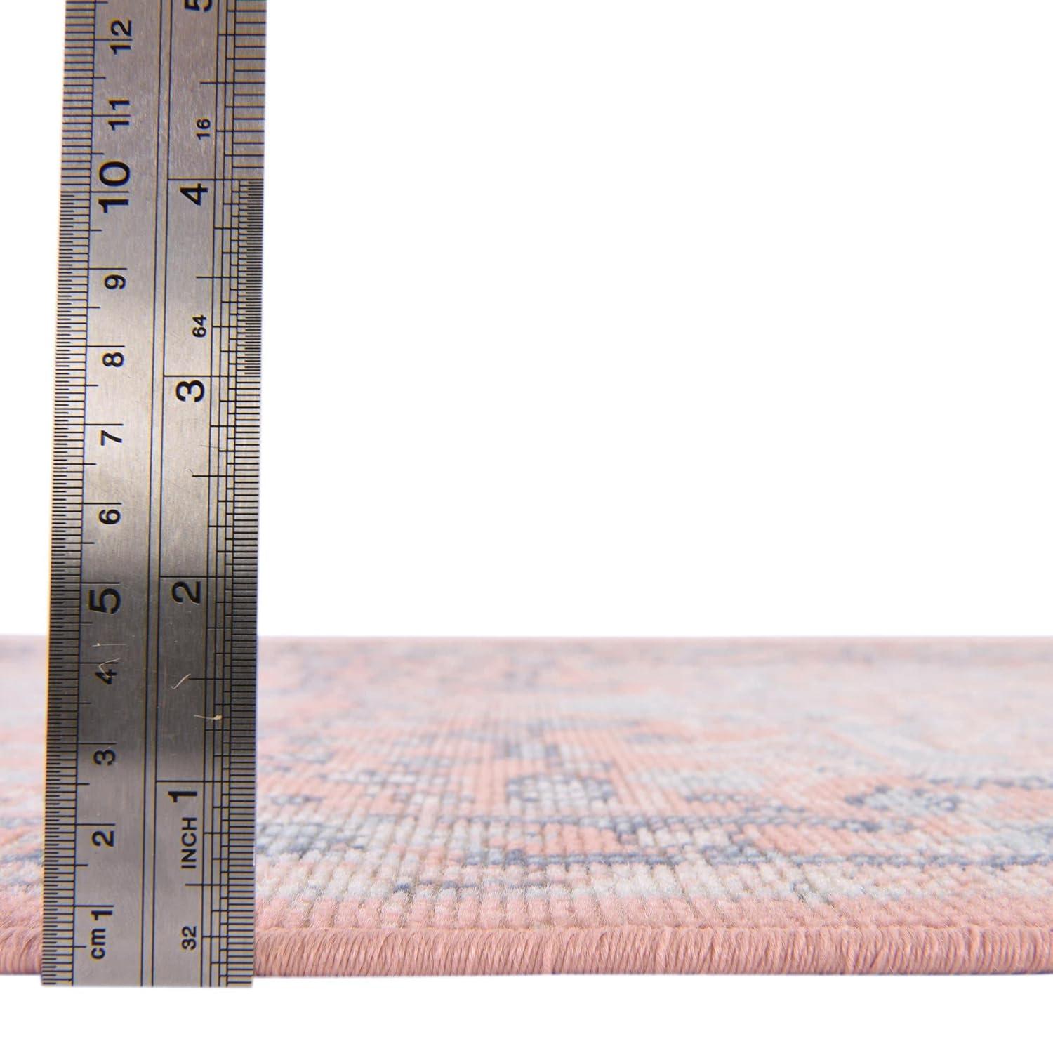 Unique Loom Whitney Collection Area Rug - Milano (10'  x 14' Rectangle Powder Pink/Blue)