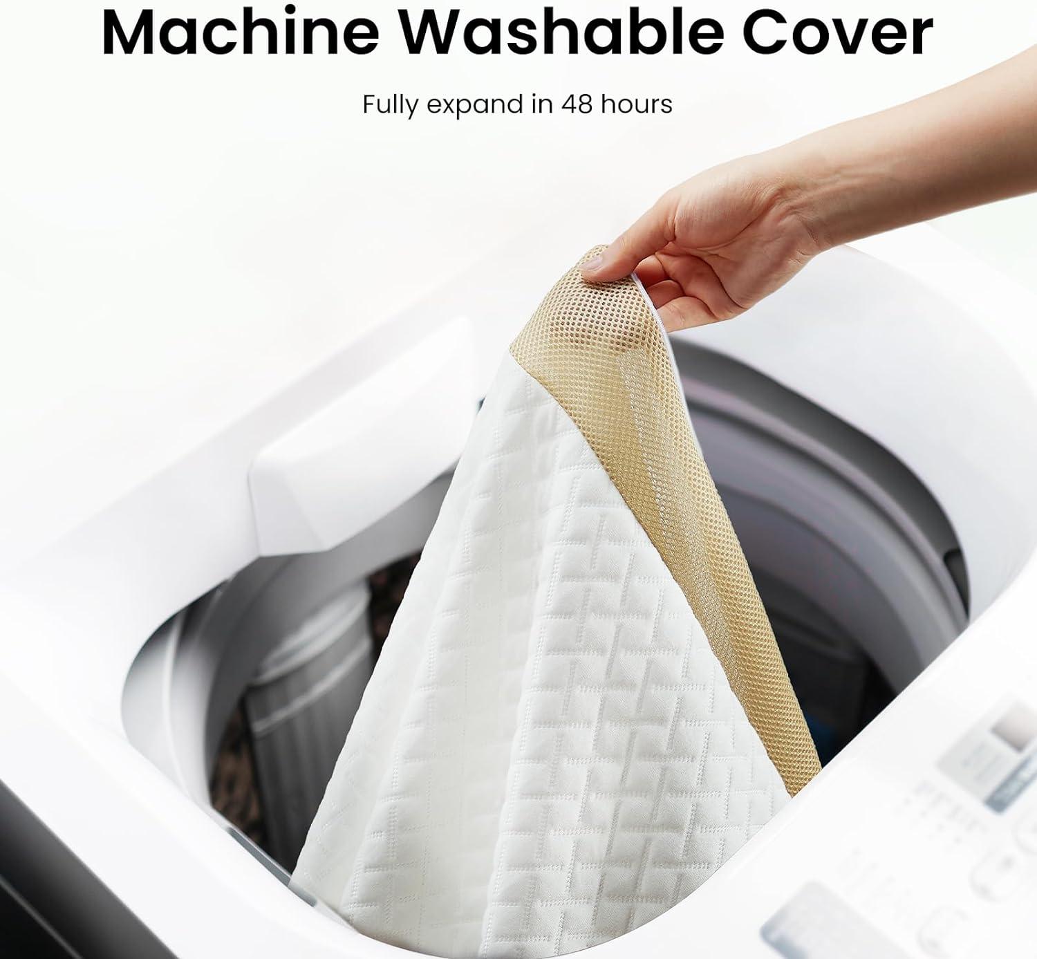 Marsail Twin Size Memory Foam Mattress Topper, 2 Inch Cooling Gel Infused Mattress Topper with Soft Cover, CertiPUR-US and Oeko-TEX Certified, Suitable for Sofa, RV, Camping