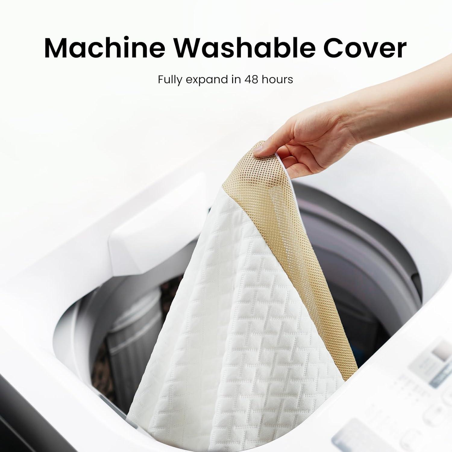 Marsail Twin Size Memory Foam Mattress Topper, 2 Inch Cooling Gel Infused Mattress Topper with Soft Cover, CertiPUR-US and Oeko-TEX Certified, Suitable for Sofa, RV, Camping