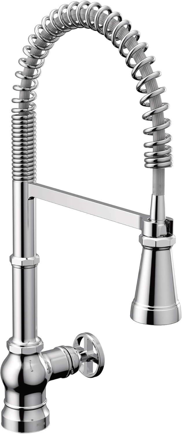 Chrome Deck Mounted Kitchen Faucet with Pull-out Spray