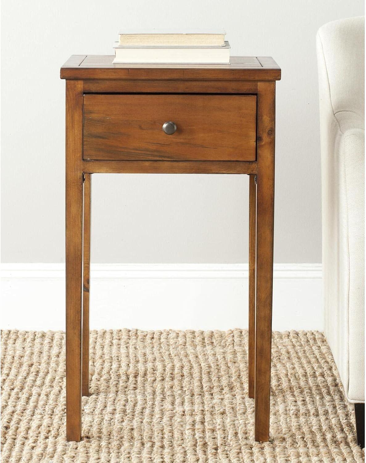 Abel Nightstand with Storage Drawers - White - Safavieh.