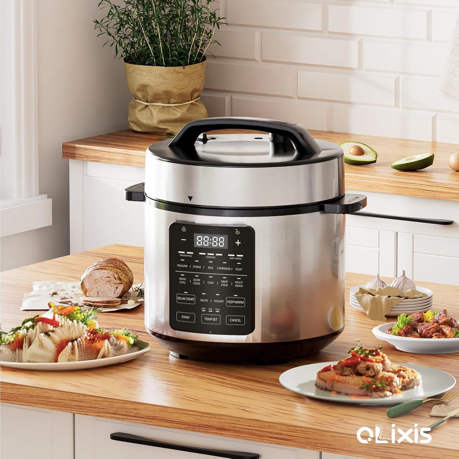 JIONJOY 16-in-1 Stainless Steel Electric Pressure Cooker: Multi - function Cooker with Digital Controlr- 8 Quarts