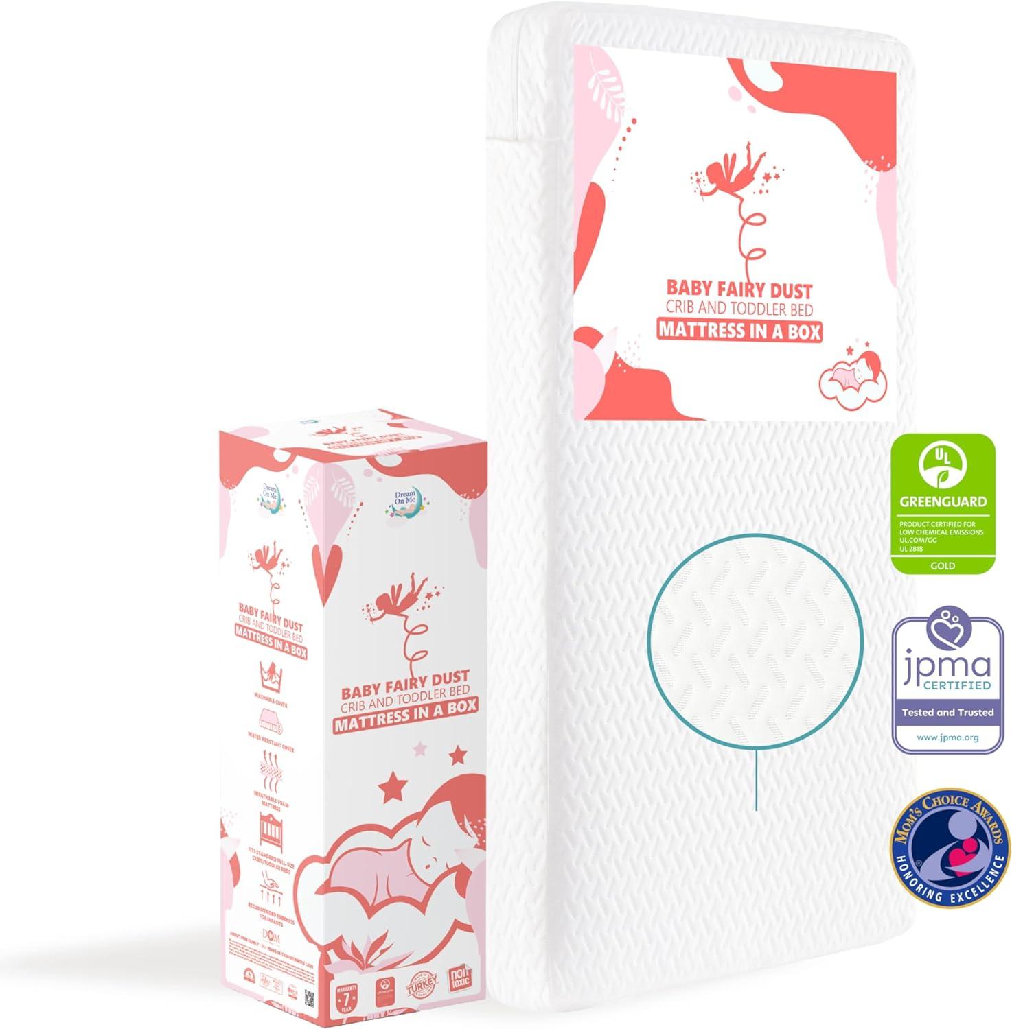 Dream On Me Baby Fairy 5” Foam Crib & Toddler Bed Mattress