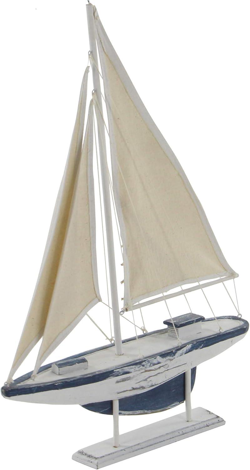 White Pine Coastal Sailboat Sculpture Set, 25"H x 17"W