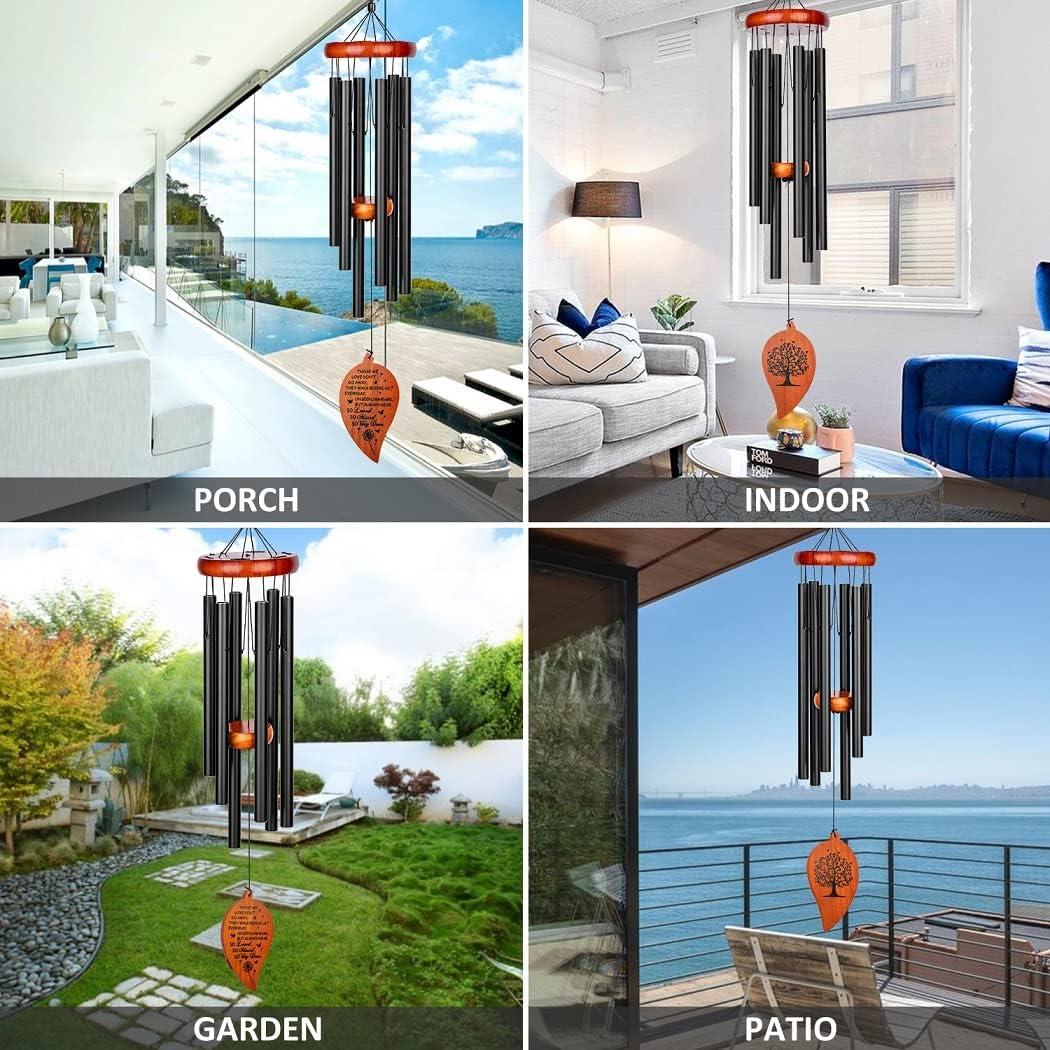 Sympathy Gifts for Loss of Loved One 32" Memorial Wind Chimes for Loss of Loved One Bereavement Condolence Gifts Sympathy Windchimes Memory Wind Chime with Memorial Card