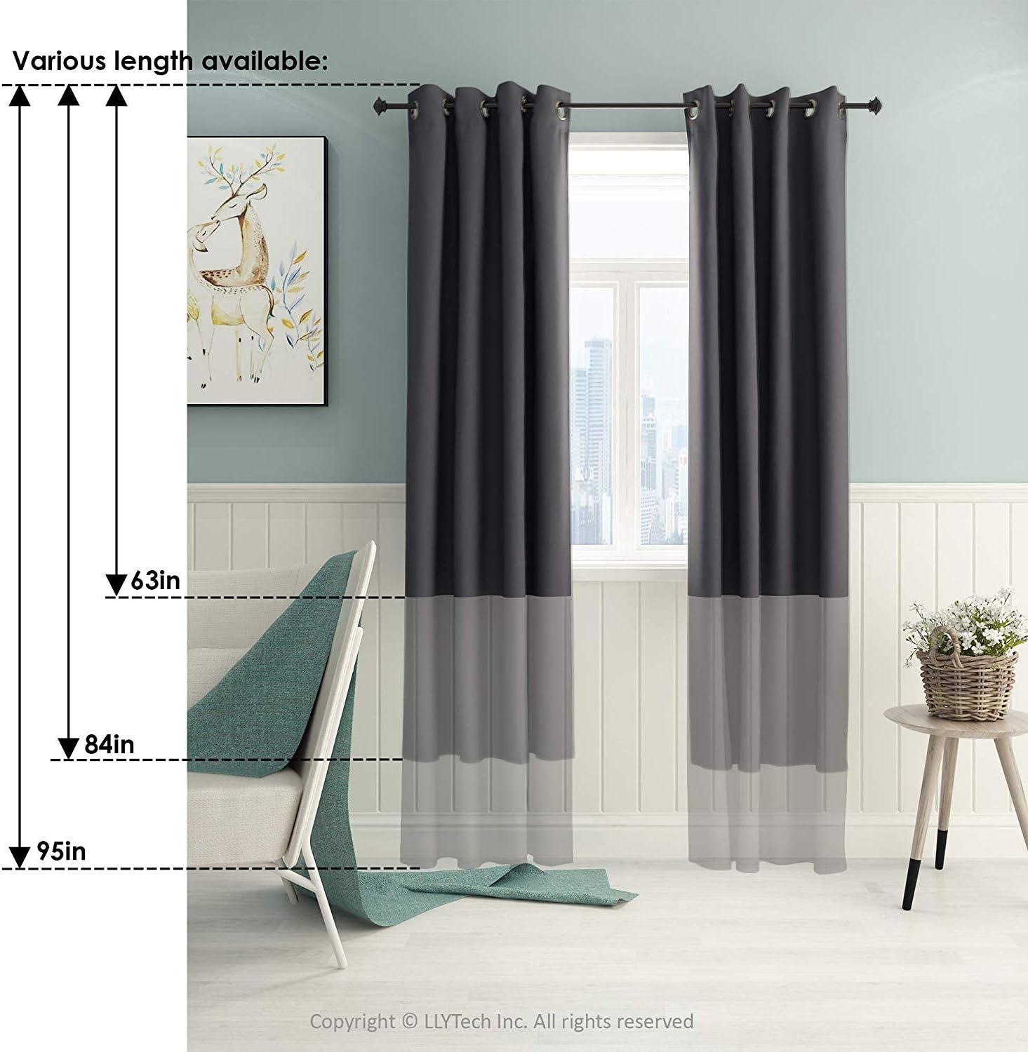 Furinno Collins Blackout Curtain 42 X 84 Inches 1 Panel, Dark Blue