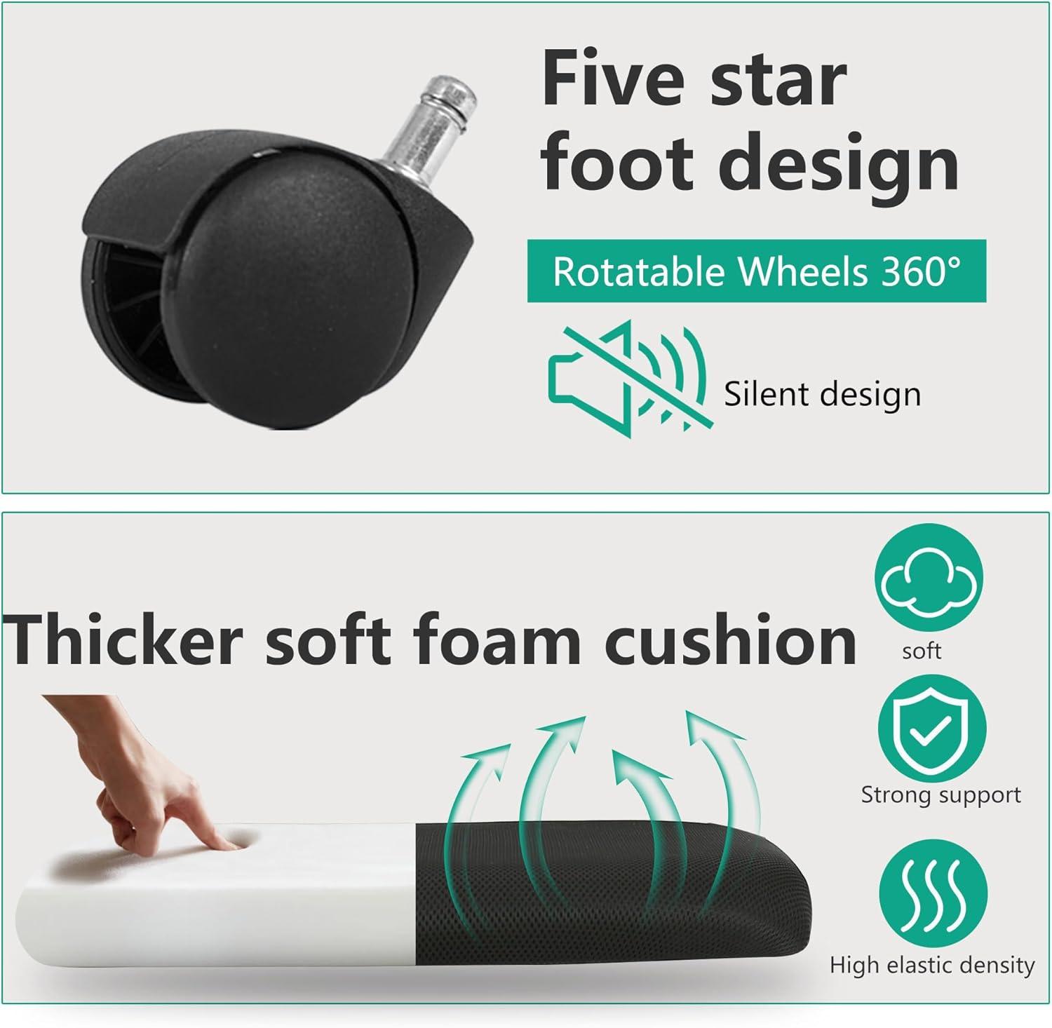 PayLessHere Gaming Chair Ergonomic Computer Chair Office Chair Video Game Chairs with Lumbar Support Desk Chair Armrest Mid Black Cushion Swivel Rolling Chair with Wheels for Home Office (Pink)