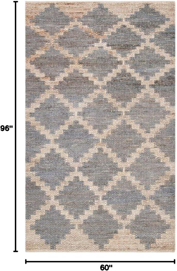 Kilim KLM458 Hand Woven Area Rug - Natural/Grey - 5'x8' - Safavieh.