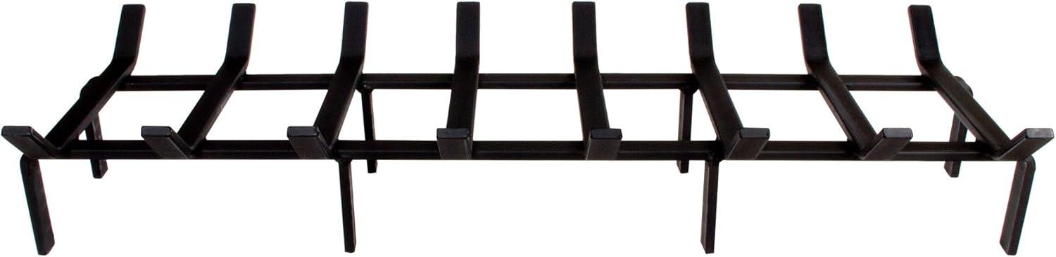 SteelFreak Heavy Duty Steel Fireplace Grate (Rectangular/Non-Tapered) - Made in The USA (36 Inch)