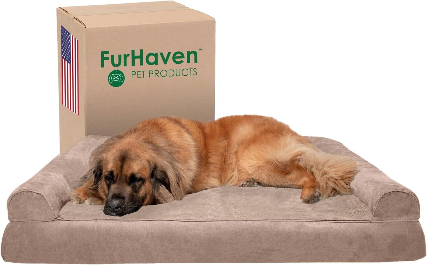 FurHaven Luxe Fur & Performance Linen Sofa Bed